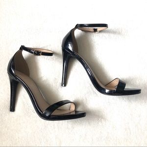 Black Open Toe Heels